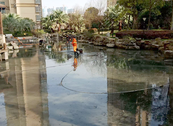 永安景观池淤泥清理